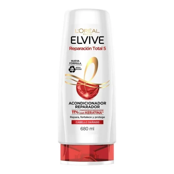 Loreal Elvive Reparacion Total 5 Acondicionador Cabello Dañado 680ml - Image 2