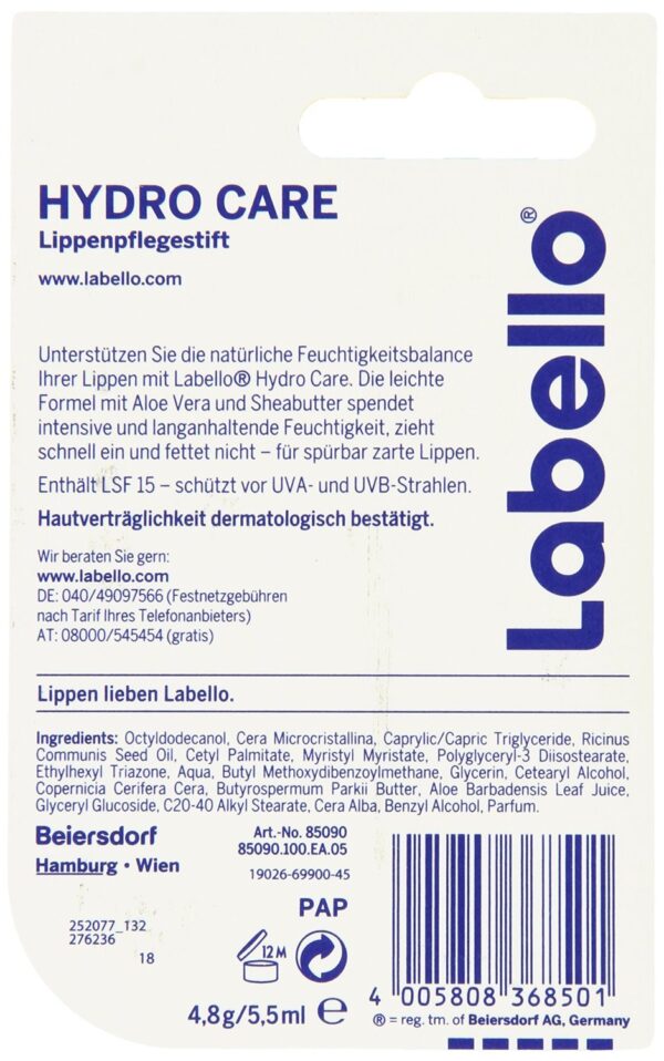 Labello Hydro Care SPF15 Lip Balm 4.8g - Image 3